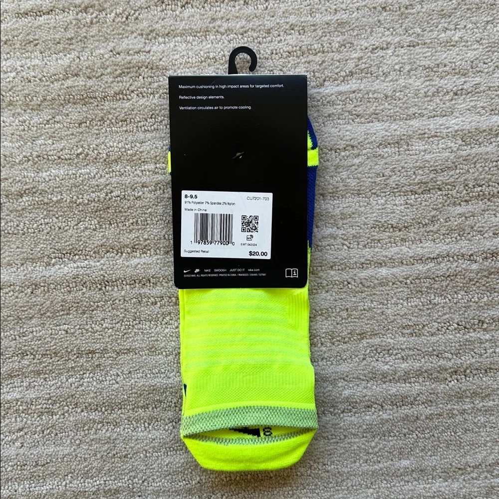 NWT 2 Pairs of Nike Spark Cushioned No-Show Running Socks Women 9.5-11 Men 8-9.5